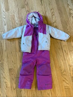 Columbia Two-Piece Toddler Snow Set in Pink and Light Purple (3T)